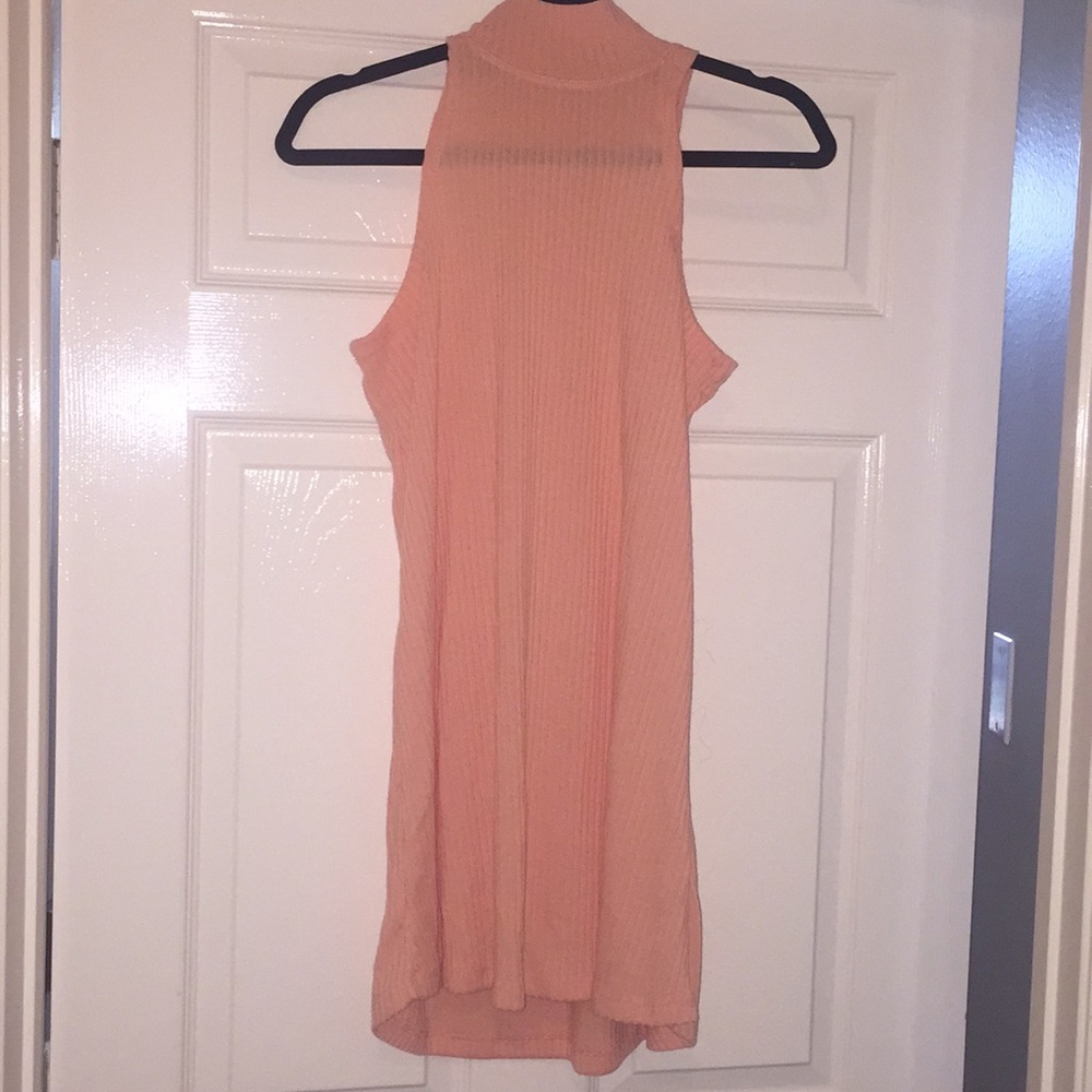 Orange knit dress